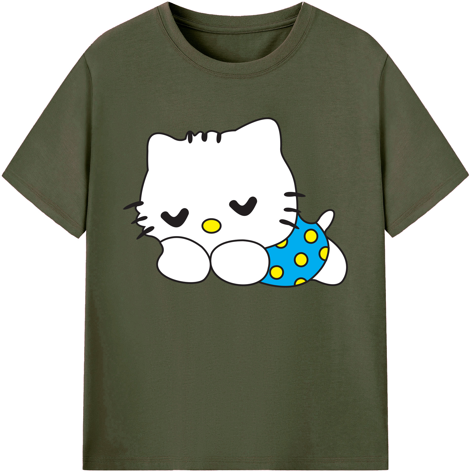 （画像用） Hello Kitty ハローキティ 綿100％ メンズ半袖Tシャツ｜肌触りやわらか＆通気性